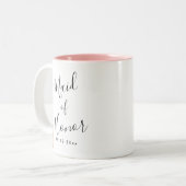 Boho Floral Wedding Zweifarbige Tasse (Vorderseite Links)