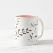 Boho Floral Wedding Zweifarbige Tasse (VorderseiteRechts)