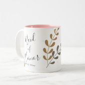 Boho Floral Wedding Zweifarbige Tasse (Vorderseite Links)