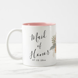 Boho Floral Wedding Zweifarbige Tasse