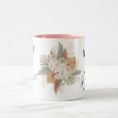 Boho Floral Wedding Zweifarbige Tasse (Mittel)