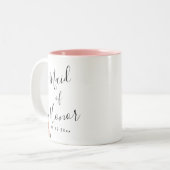 Boho Floral Wedding Zweifarbige Tasse (Vorderseite Links)