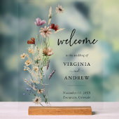Boho Floral Welcome Wedding Acrylschild