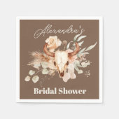 Boho Floral Western Brautparty Serviette (Vorderseite)