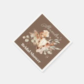 Boho Floral Western Brautparty Serviette (Ecke)