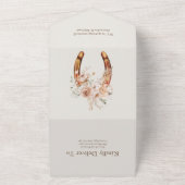 Boho Floral Western Wedding All In One Einladung (Außenbereich)