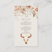 Boho Floral Western Wedding Begleitkarte (Vorderseite)