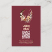 Boho Floral Western Wedding QR CODE Begleitkarte (Vorderseite)