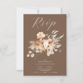 Boho Floral Western Wedding RSVP Karte (Vorderseite)