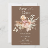 Boho Floral Western Wedding Save The Date (Vorderseite)