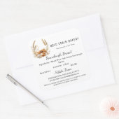 Boho Floral Wheat Sourdough Hütte Law Food Quadratischer Aufkleber (Umschlag)