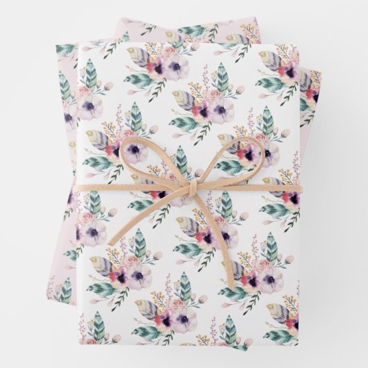 Boho Floral Wild One Girl's First Birthday Geschenkpapier Set (Beispiel)