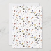 Boho Floral Wildblume Birthday | Einladung (Rückseite)