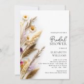 Boho Floral Wildblume Brautparty Einladung (Vorderseite)