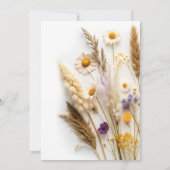 Boho Floral Wildblume Brautparty Einladung (Rückseite)