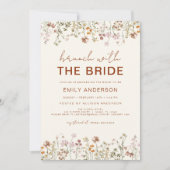 Boho Floral Wildblume Bridal Brunch Einladung (Vorderseite)