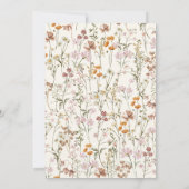 Boho Floral Wildblume Bridal Brunch Einladung (Rückseite)