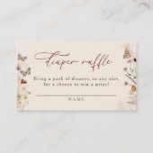 Boho Floral Wildblume Kinderdusche Windelwanne Raf Begleitkarte (Vorderseite)