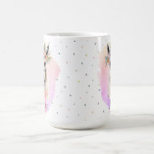 Boho Floral Wildblume Llama Hübsch Pink Animal Kaffeetasse (Mittel)