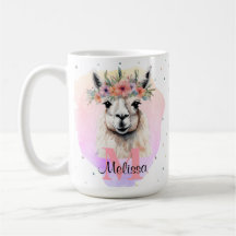 Boho Floral Wildblume Llama Hübsch Pink Animal
