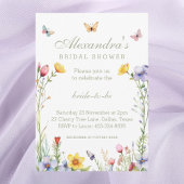 Boho Floral Wildblume Spring Brautparty Einladung