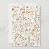 Boho Floral Wildblume Terracotta Bridal Brunch Einladung (Rückseite)