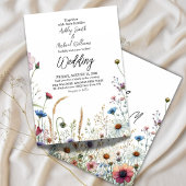 Boho Floral Wildblume Wedding Einladung