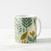 Boho Floral Wildblumen Blume Blue Kaffeetasse (VorderseiteRechts)