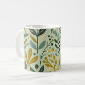 Boho Floral Wildblumen Blume Blue Kaffeetasse (Vorderseite Links)