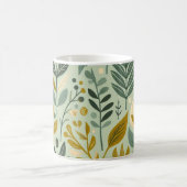 Boho Floral Wildblumen Blume Blue Kaffeetasse (Mittel)