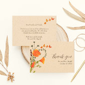 Boho Floral Wildblumen Hochzeit Dankeschön Karten