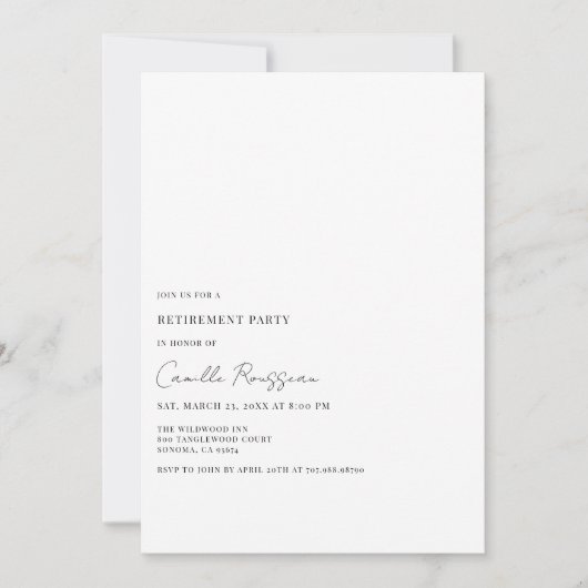 Boho Floral Wildblumen Pensionskapital Party Einladung (Vorderseite)