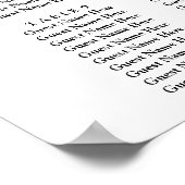 Boho Floral wildflower wedding Seating Chart Poster (Ecke)