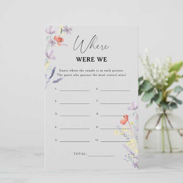 Boho Floral Wo waren wir Brautparty (Stehend Vorderseite)