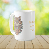 Boho Floral Wolf Psychedelic Art  Kaffeetasse