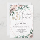 Boho Floral Woodland Animals Baby Shooter by Mail Einladung (Vorderseite)