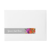 boho floral, wrap um Adressmarken Rundum-Adressaufkleber (Vorderseite)