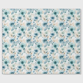 Boho Floral Wrapping Paper Geschenkpapier (Flach)