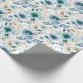 Boho Floral Wrapping Paper Geschenkpapier (Ecke)