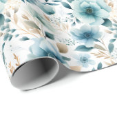 Boho Floral Wrapping Paper Geschenkpapier (Rolleneckpunkt)