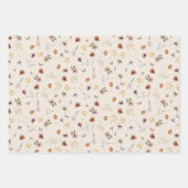 Boho Floral Wrapping Paper Geschenkpapier Set (Vorderseite 2)