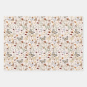 Boho Floral Wrapping Paper Geschenkpapier Set (Vorderseite)