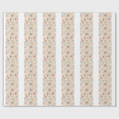 Boho Floral Wrapping Paper Pattern-Cute Aesthetic Geschenkpapier (Flach)