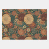 Boho Floral Wrapping Paper Sheets Geschenkpapier Set (Vorderseite 2)