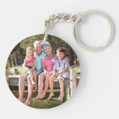 Boho Floral Wreath Best Nana Ever Foto Schlüsselanhänger (Rückseite)