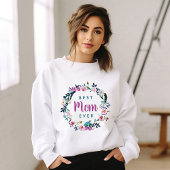 Boho Floral Wreath Beste Mama je Sweatshirt