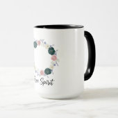 Boho Floral Wreath "Free Spirit" Tasse (VorderseiteRechts)