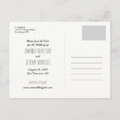 Boho Floral Wreath Pastel Rustic Save the Date Ankündigungspostkarte (Rückseite)