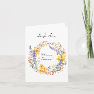 Boho Floral Wreath Wedding Party Vorschlag Einladung
