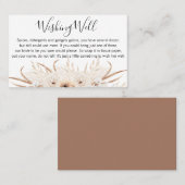 Boho Floral Wünschwell Brautparty Card Visitenkarte (Vorne/Hinten)